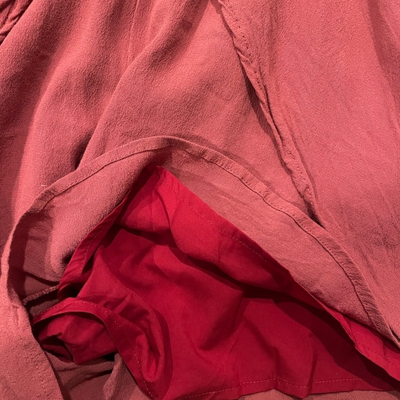 Tobi Double Over Double Belle Sleeve Romper Brick - Picture 8 of 10